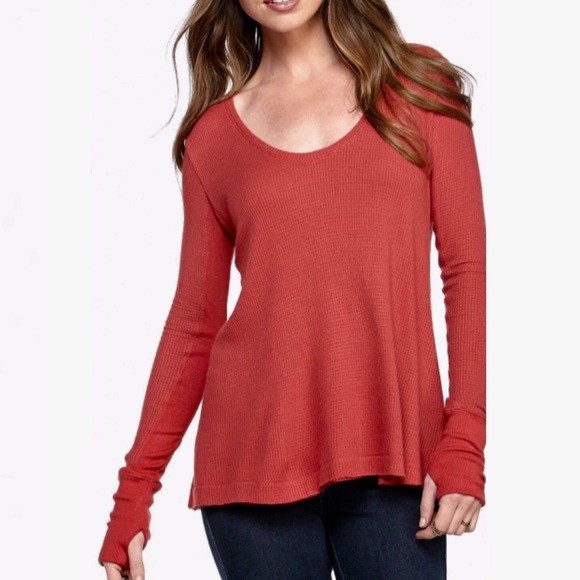 Free People Tops - We The Free Malibu High Low Thermal LS Top
